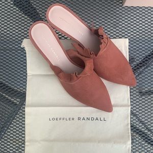 NIB Loeffler Randall Dusty Rose Berkley Mule Suede